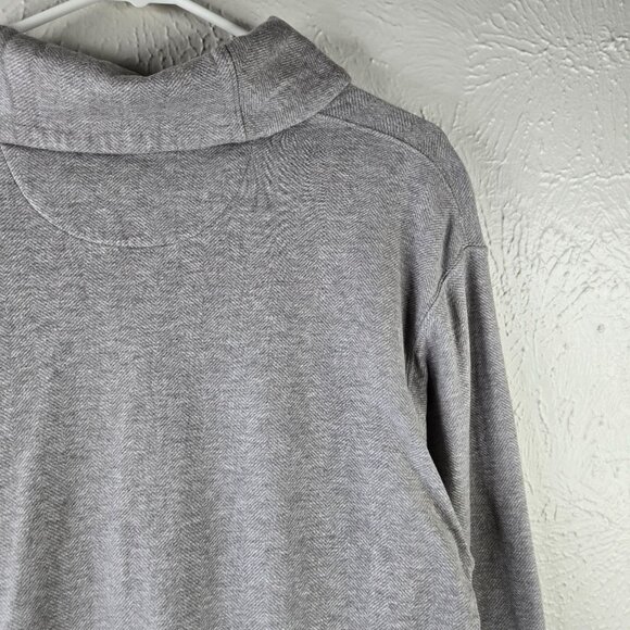 Ralph Lauren Shawl Collar Sweater Mens M Gray Preppy Pullover Logo Long Sleeve - Picture 7 of 13